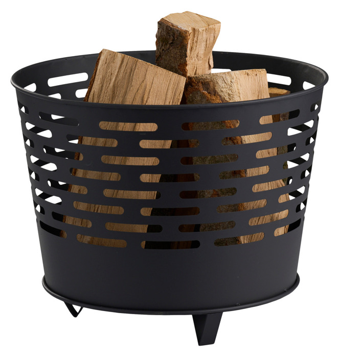 Vedkorg Ø39 x 31 cm Svart Dangrill